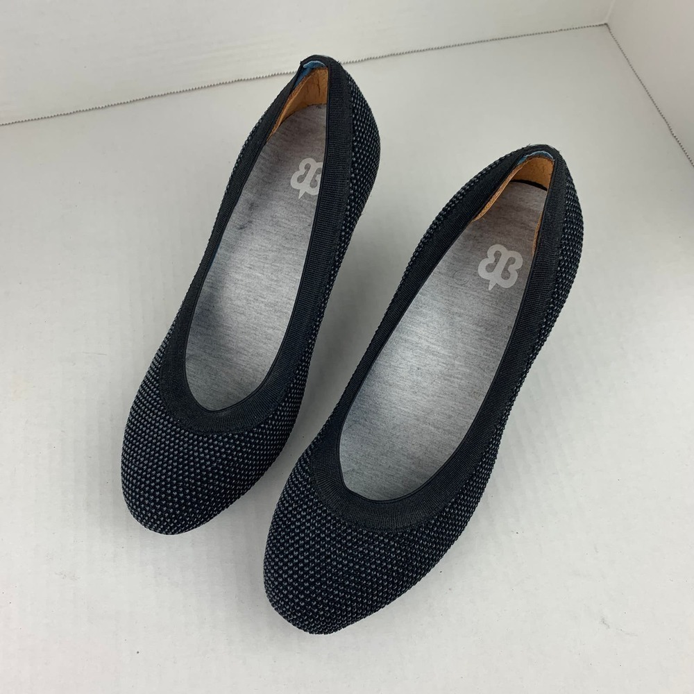 Betabrand Late to the Gate Heeled Shoes Pumps, Size 7 Black